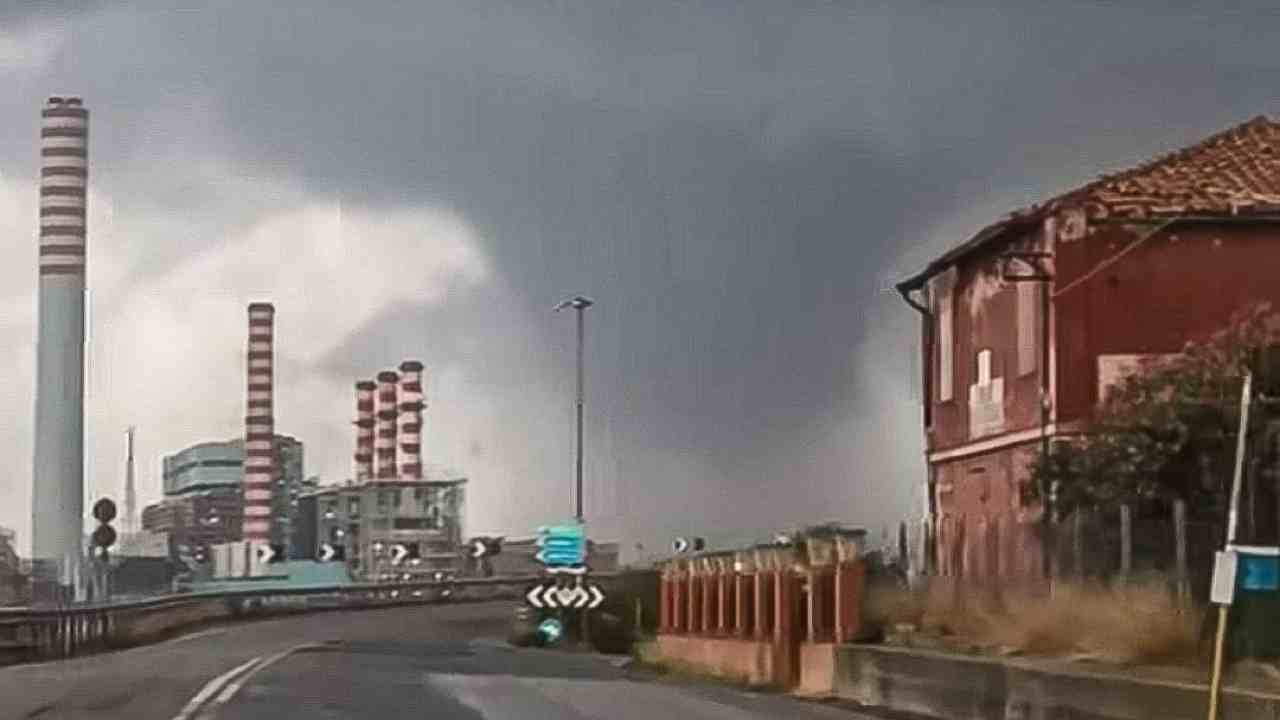 Tromba d'aria a Civitavecchia