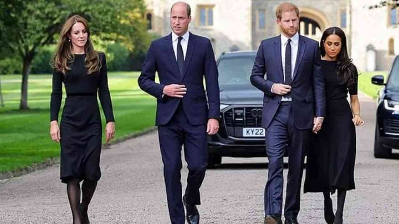 William, Harry e le mogli a Windsor